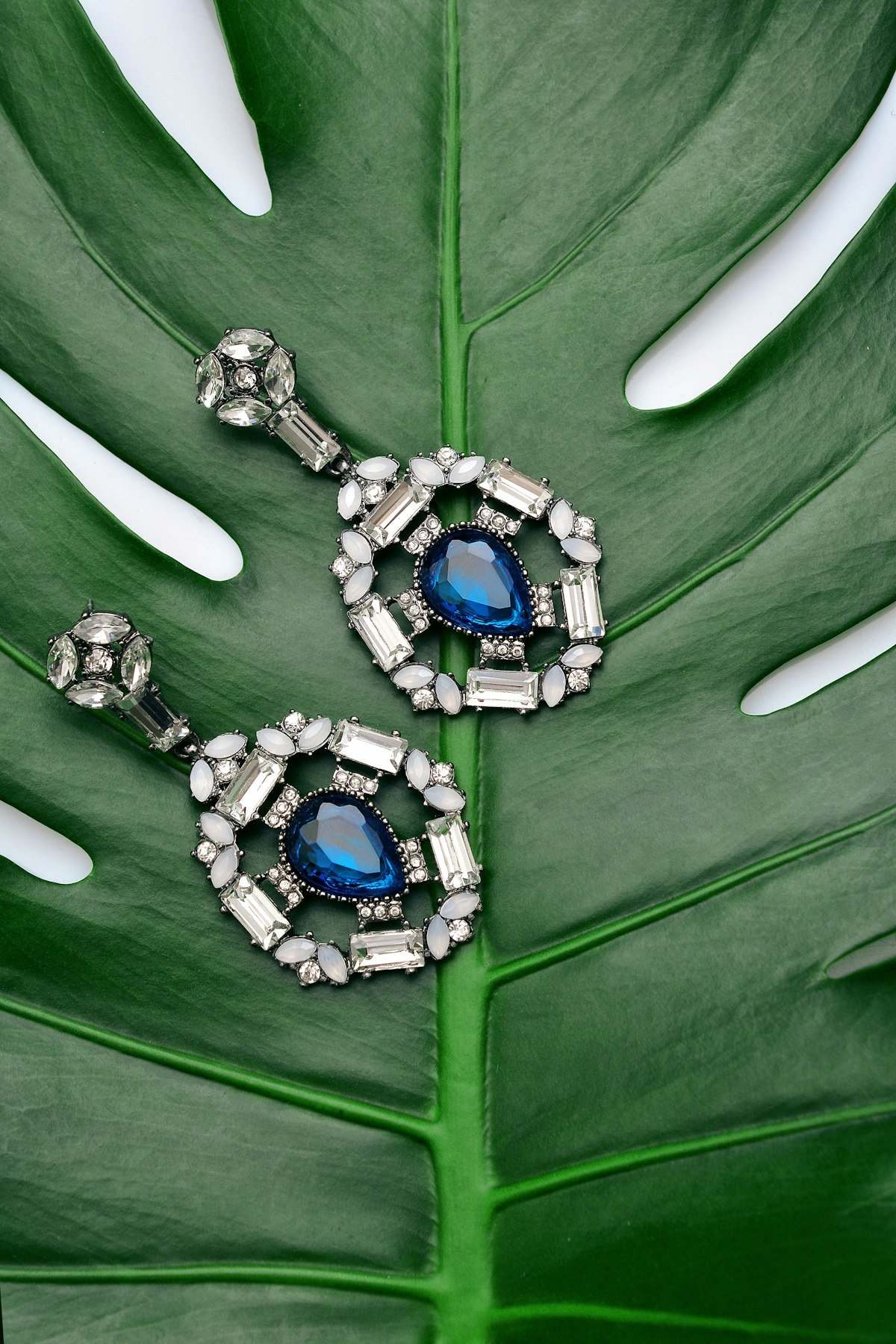 Diamond drop earrings